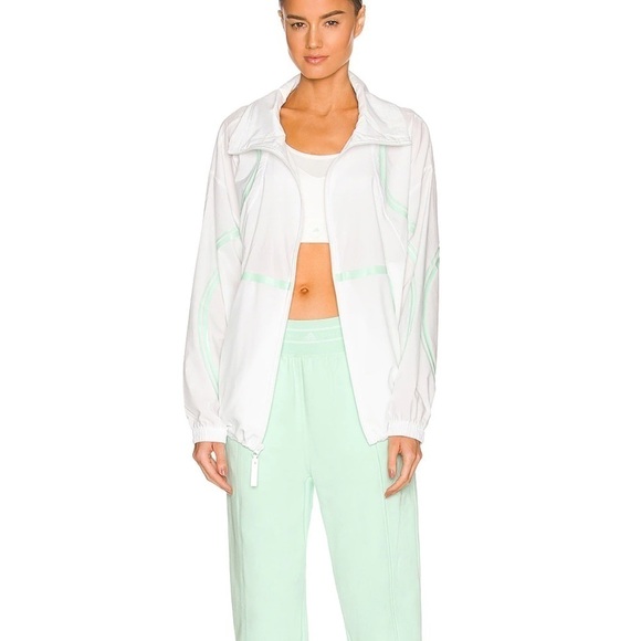 NWT adidas by Stella‎ McCartney Full Zip Jacket in White Size Small - Picture 12 of 13